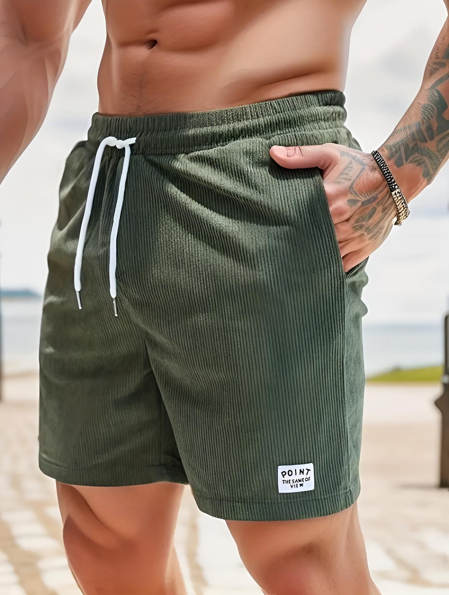 Carter | Corduroy Drawstring Shorts
