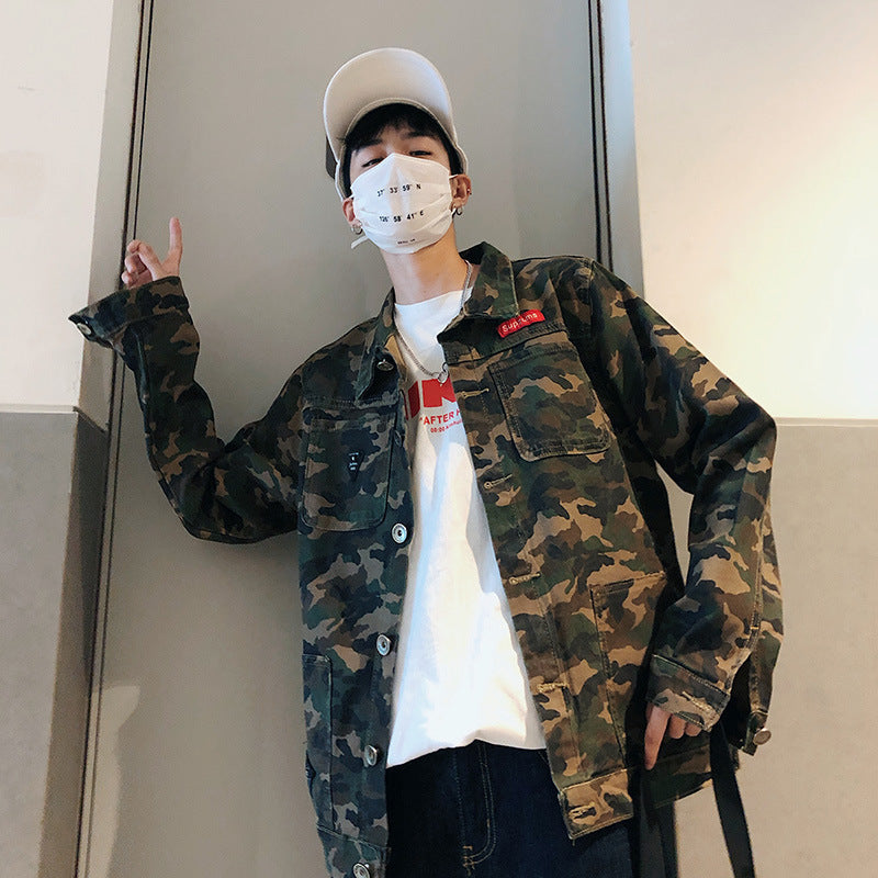 Luke | Camouflage Denim Jacket