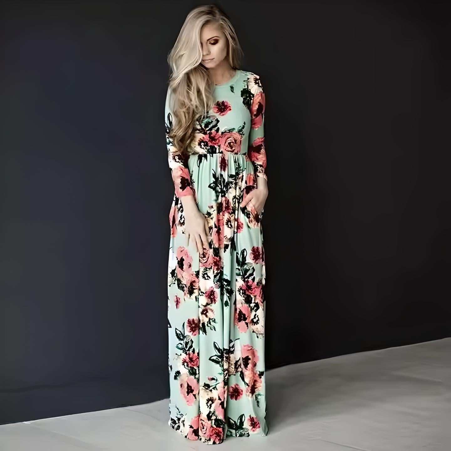 Olympia | Women’s Plus Size Boho Floral Maxi Dress