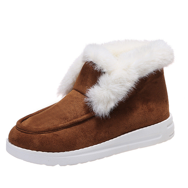 Violette | Women’s Plush Fur Snow Boots – Warm Winter Ankle Shoes