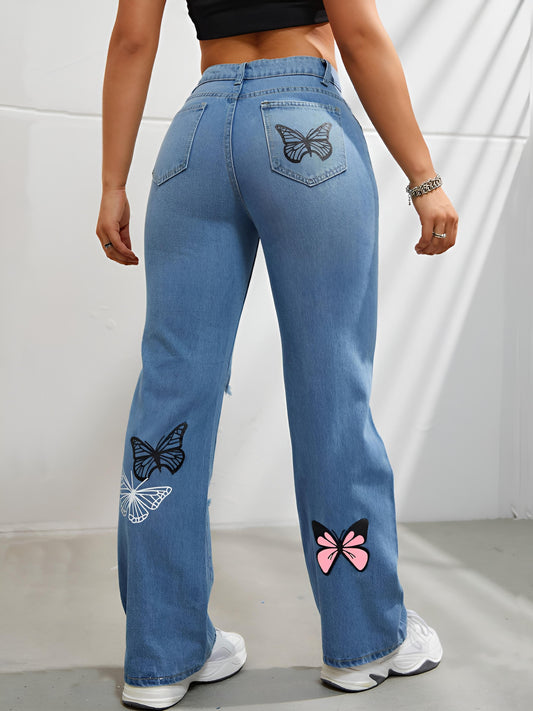 Talia | High-Waisted Straight Leg Jeans
