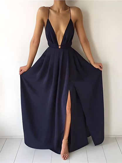 Orla | Women’s Sleeveless Backless Boho Maxi Dress
