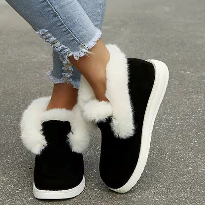 Violette | Women’s Plush Fur Snow Boots – Warm Winter Ankle Shoes