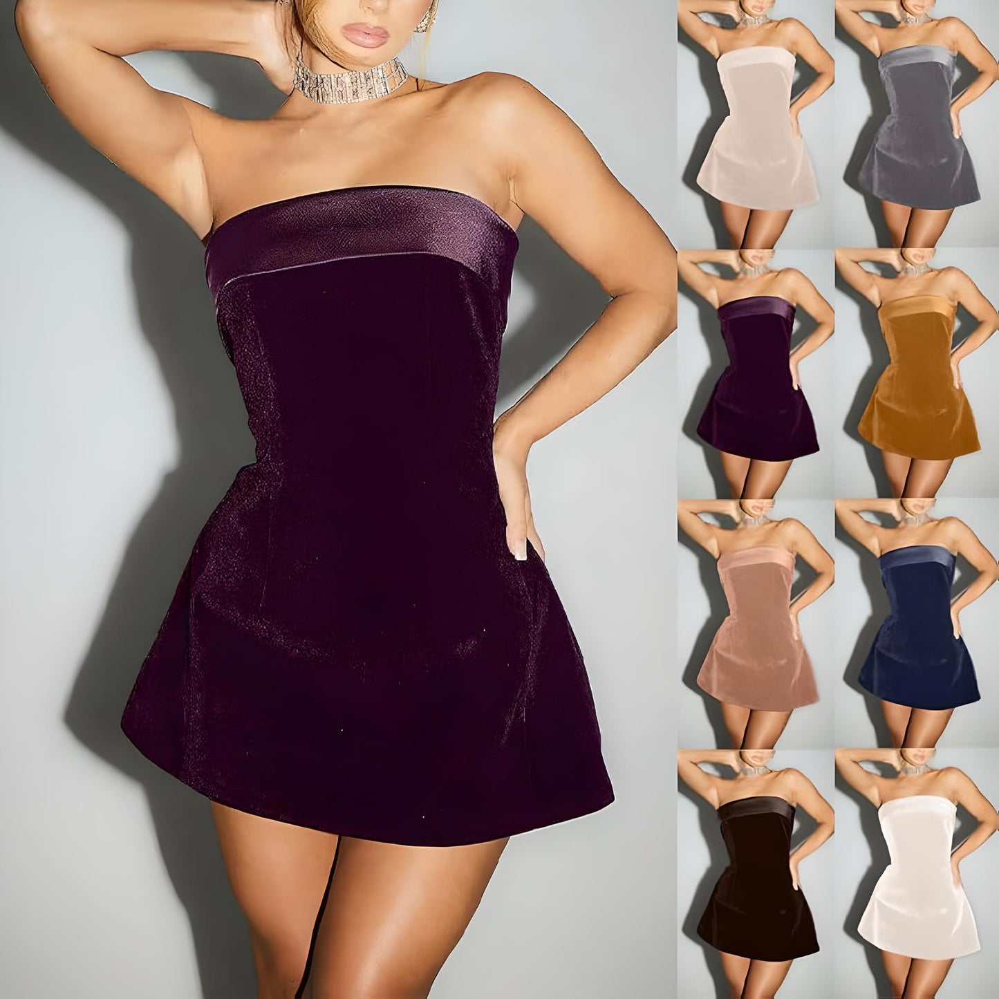 Lucille | Tube Top A-Line Dress