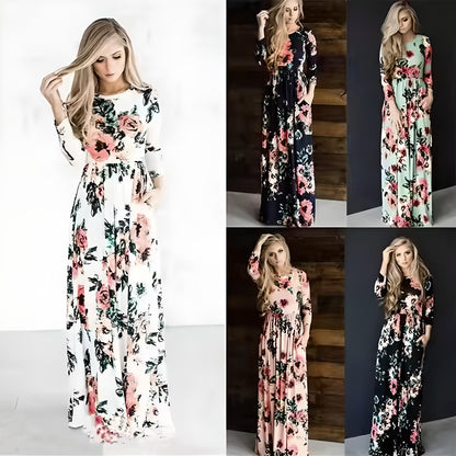 Olympia | Women’s Plus Size Boho Floral Maxi Dress