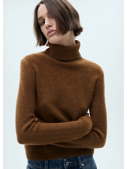 Meadow | Women’s Turtleneck Sweater – Thick Elegant Winter Knit Pullover