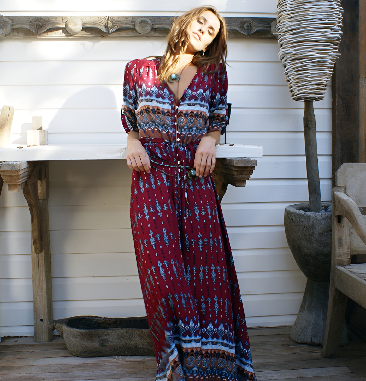 Phaedra | Boho Beach Maxi Dress