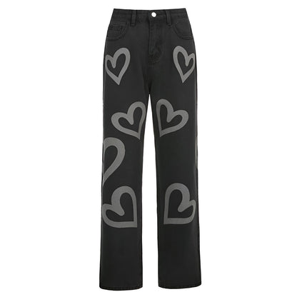 Carmel | Love Graffiti High-Waist Slim Jeans