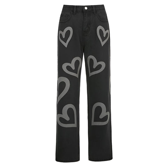 Carmel | Love Graffiti High-Waist Slim Jeans