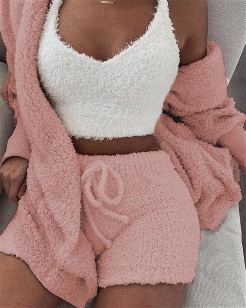 Amelia | Pajama Set with Crop Top & Drawstring Shorts