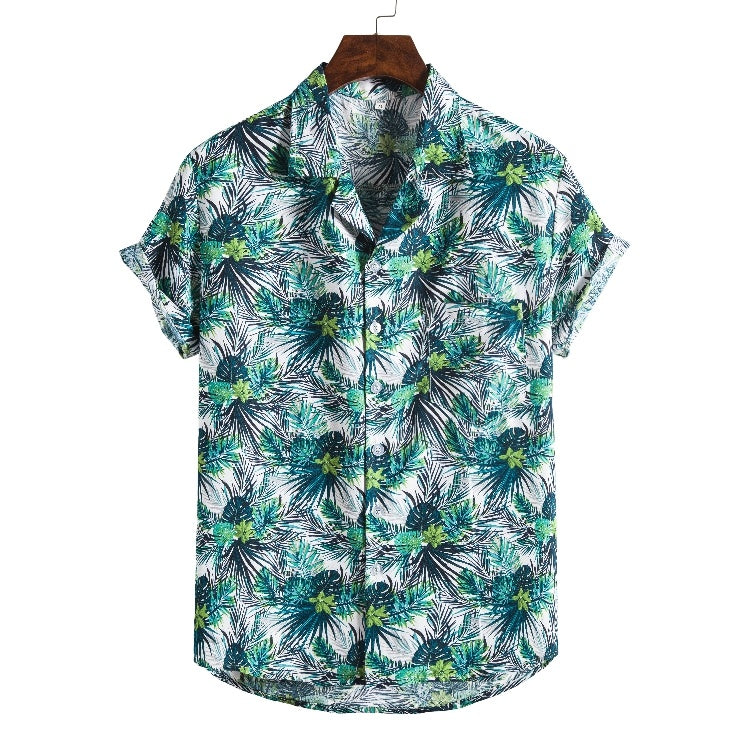 Weston | Short Sleeve Printed Beach Shirt