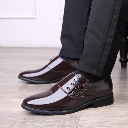Benjamin | Plus Size Black Leather Dress Shoes