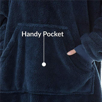 Xenia | Unisex Oversized Fleece Hoodie – Cozy Double-Sided Blanket