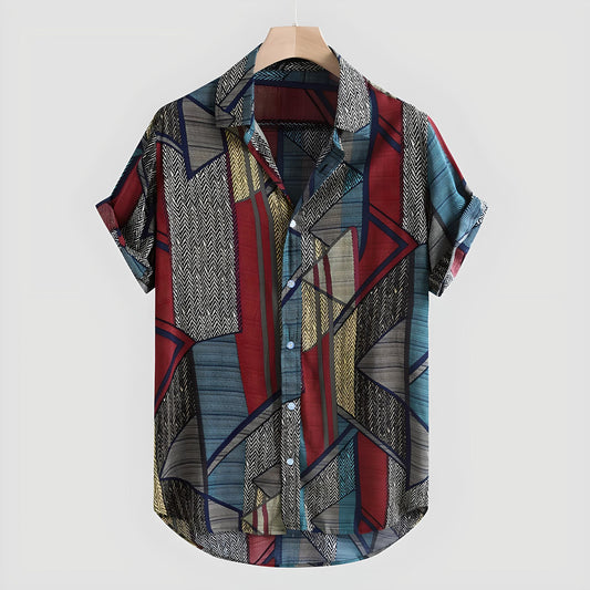 Jason | Hawaiian Print Short Sleeve Shirt