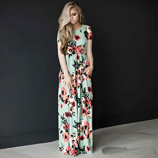 Olympia | Women’s Plus Size Boho Floral Maxi Dress