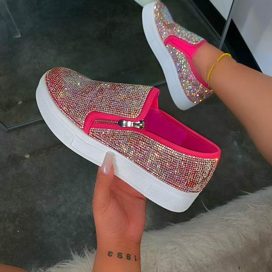 Victoria | Sparkly Flat Slip-Ons