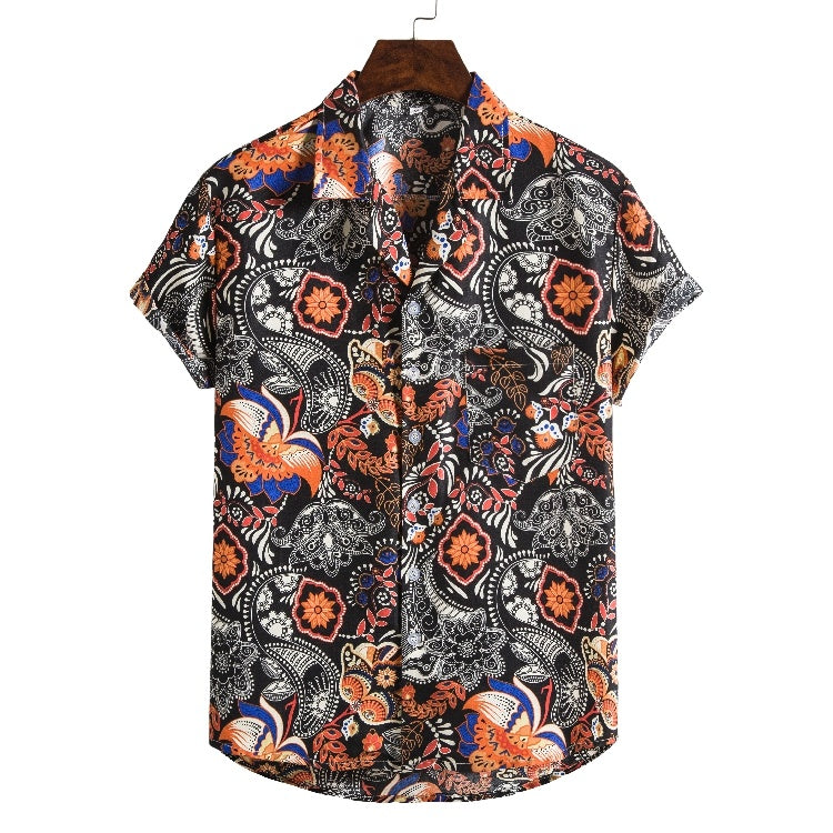 Weston | Short Sleeve Printed Beach Shirt