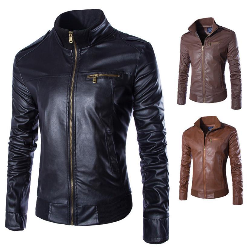 Otis | Men’s Motorcycle Faux Leather Jacket – Classic Biker Style Coat