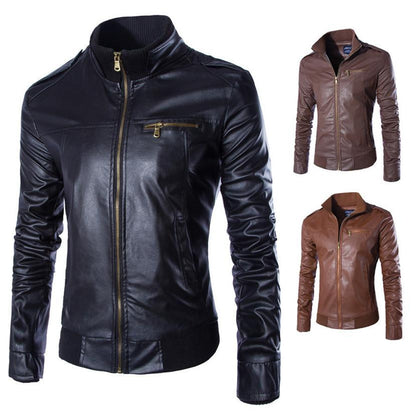 Otis | Men’s Motorcycle Faux Leather Jacket – Classic Biker Style Coat