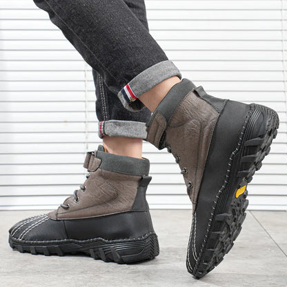 Arlo | Men’s Lace-Up Snow Boots – Waterproof Fleece Winter Work Shoes