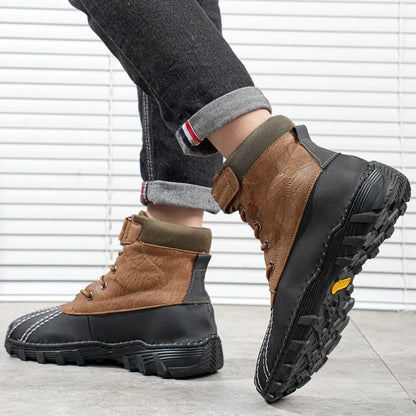 Arlo | Men’s Lace-Up Snow Boots – Waterproof Fleece Winter Work Shoes