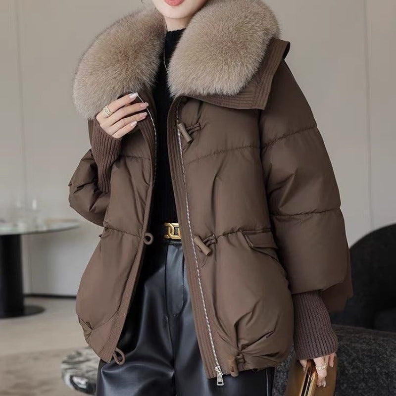 Clementine | Women’s Short Fur Collar Puffer Jacket – Winter Coat