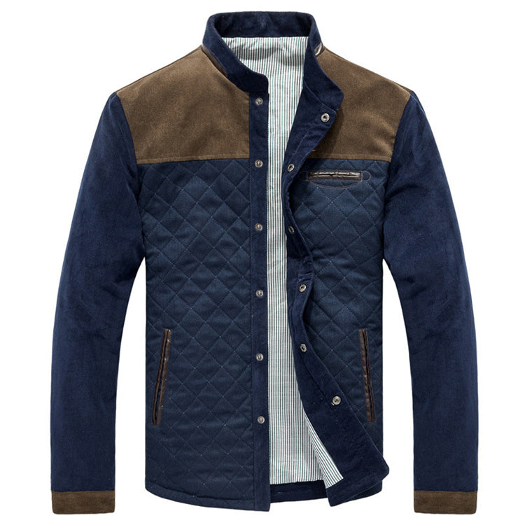 Vinnie | Men’s Patchwork Casual Jacket – Slim Fit Sportswear Coat