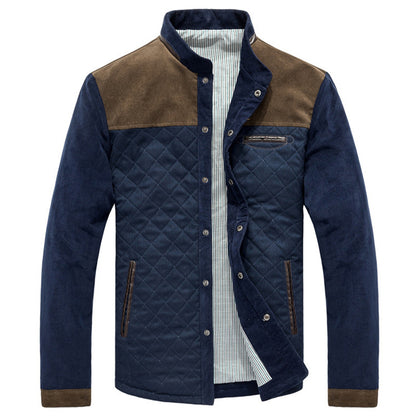 Vinnie | Men’s Patchwork Casual Jacket – Slim Fit Sportswear Coat