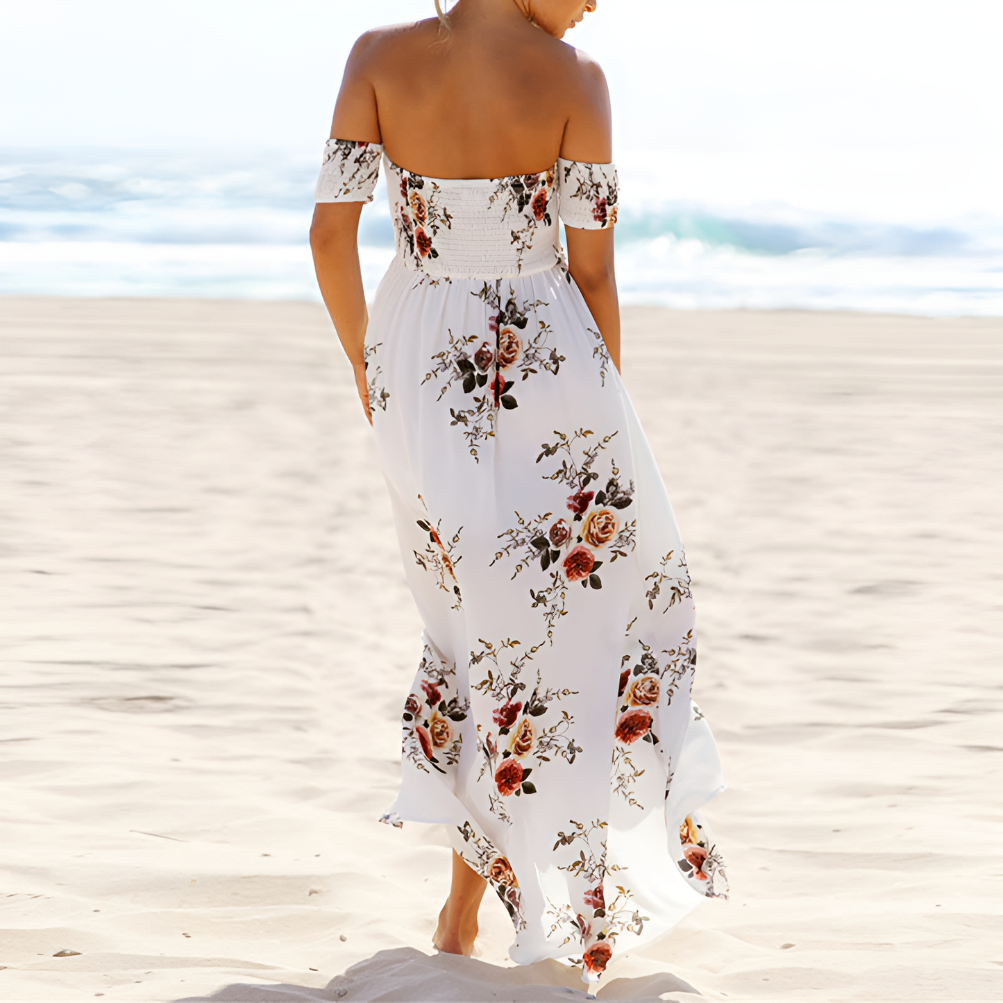 Nadia | Women’s Off-Shoulder Boho Maxi Dress