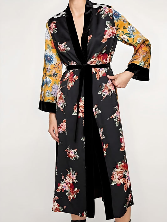 Malia | Floral Print Kimono Cardigan