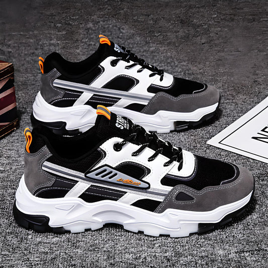 Lincoln | Black & White Mesh Sneakers