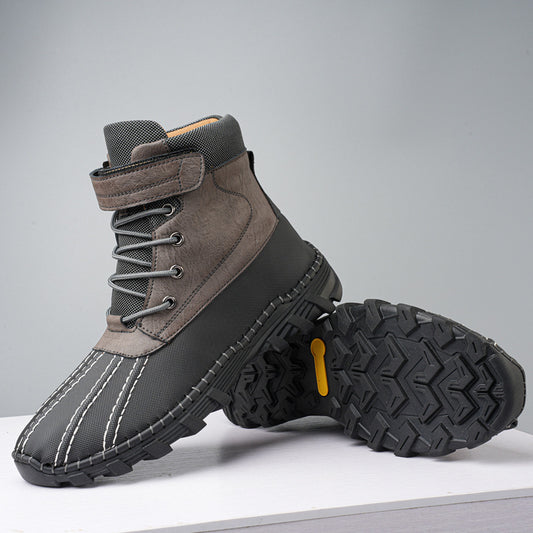 Arlo | Men’s Lace-Up Snow Boots – Waterproof Fleece Winter Work Shoes