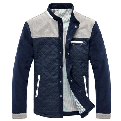 Vinnie | Men’s Patchwork Casual Jacket – Slim Fit Sportswear Coat