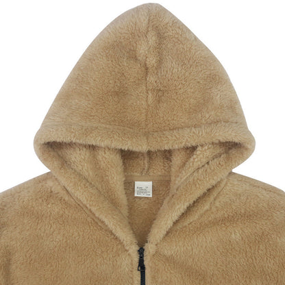Hugo | Men’s Double-Sided Fleece Hooded Jacket – Warm Winter Outdoor Coat
