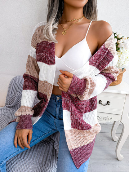 Esme | Women’s Plaid Lantern Sleeve Cardigan