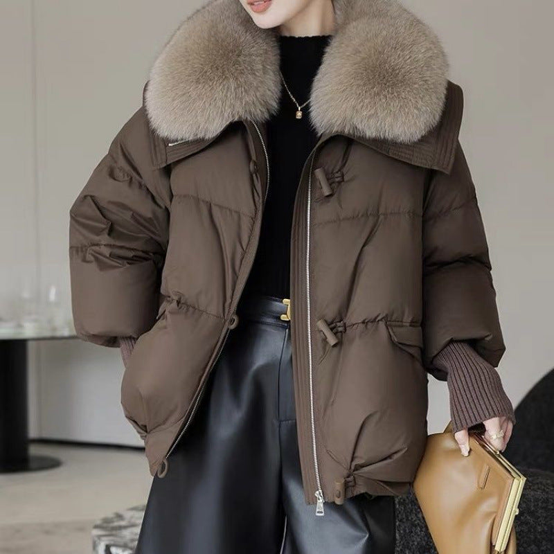 Clementine | Women’s Short Fur Collar Puffer Jacket – Winter Coat