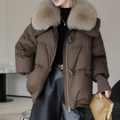 Clementine | Women’s Short Fur Collar Puffer Jacket – Winter Coat