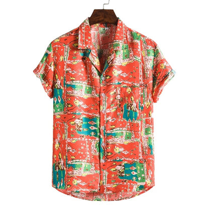 Weston | Short Sleeve Printed Beach Shirt