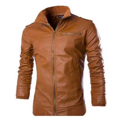 Otis | Men’s Motorcycle Faux Leather Jacket – Classic Biker Style Coat