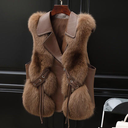 Frida | Women’s Short Faux Fox Fur Vest