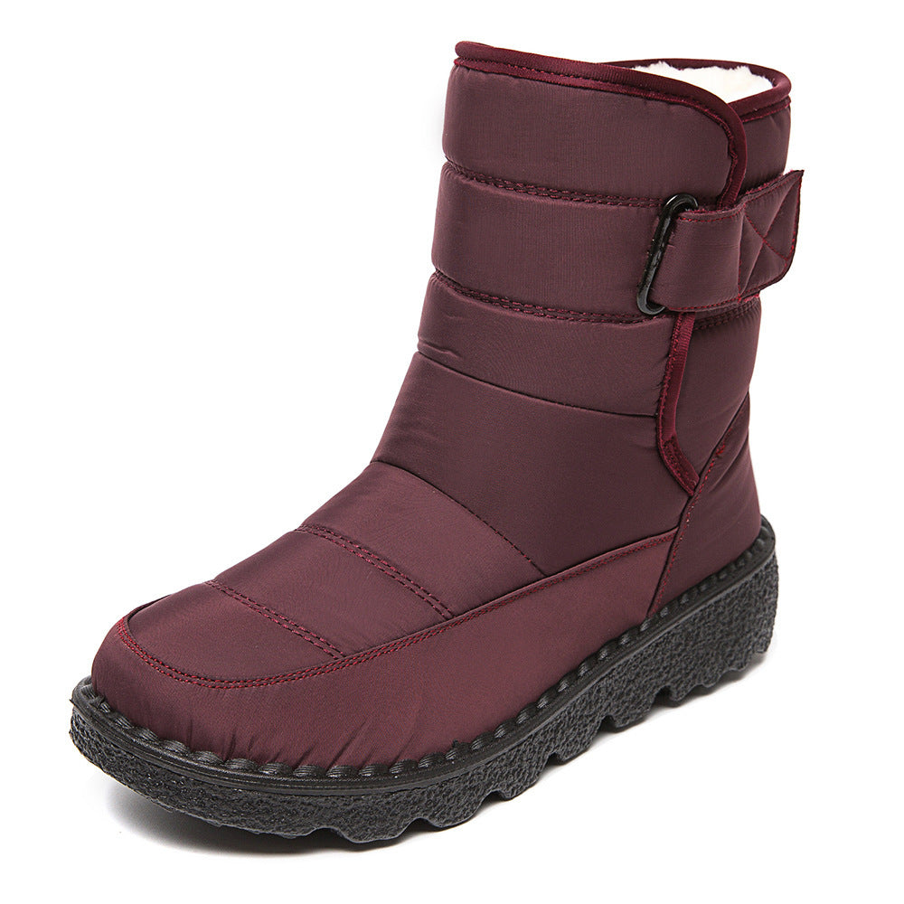Ocean | Women’s Plush Snow Boots – Waterproof Low Heel Winter Shoes