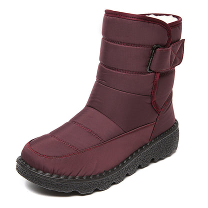 Ocean | Women’s Plush Snow Boots – Waterproof Low Heel Winter Shoes