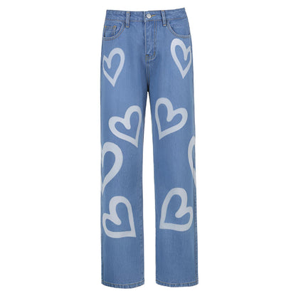 Carmel | Love Graffiti High-Waist Slim Jeans
