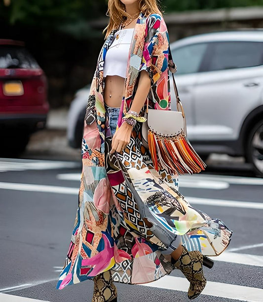Mica | Printed Holiday Sunscreen Beachwear