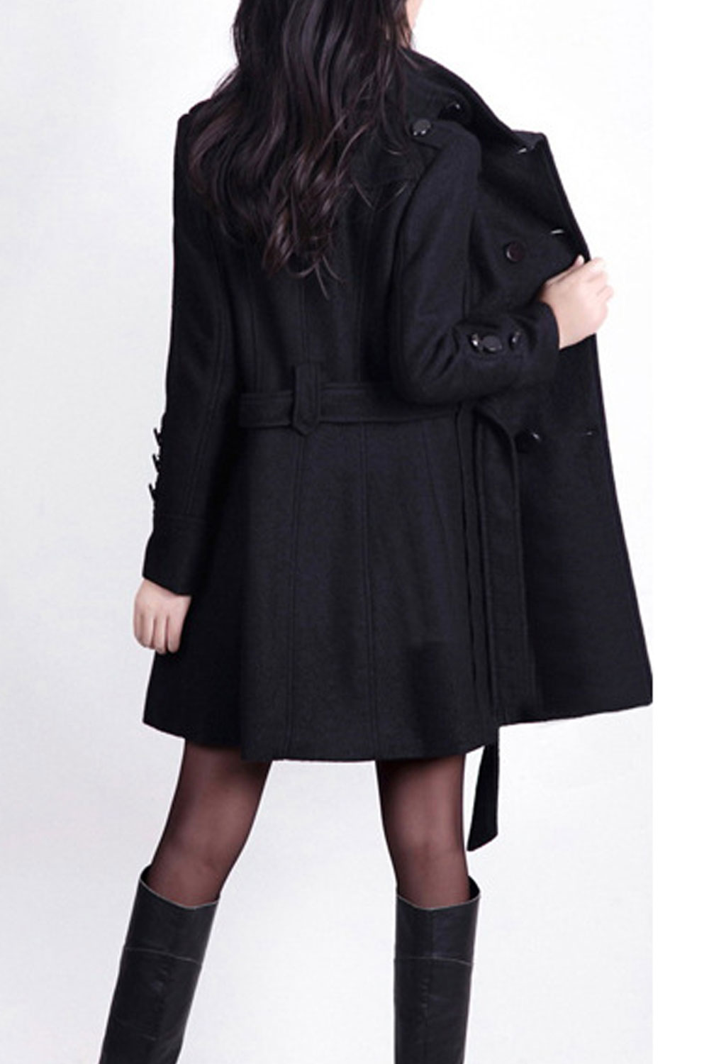 Fable | Women’s Double-Breasted Wool Coat – Elegant Mid-Length Winter Jacket for Work & Casual Wear