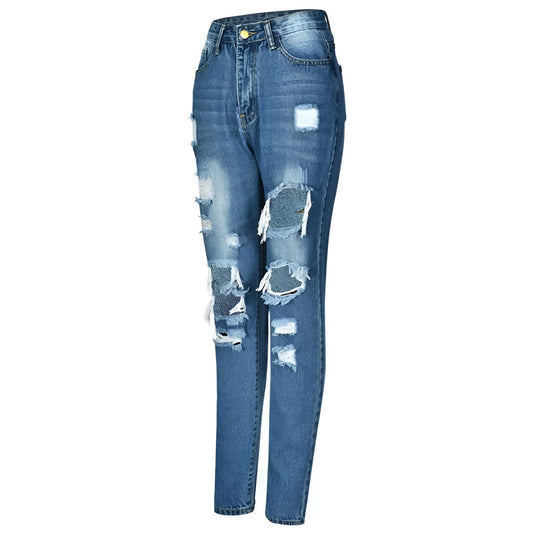 Arden | Women’s Edgy Ripped High-Rise Jeans