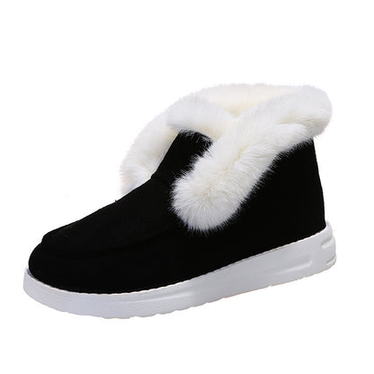 Violette | Women’s Plush Fur Snow Boots – Warm Winter Ankle Shoes