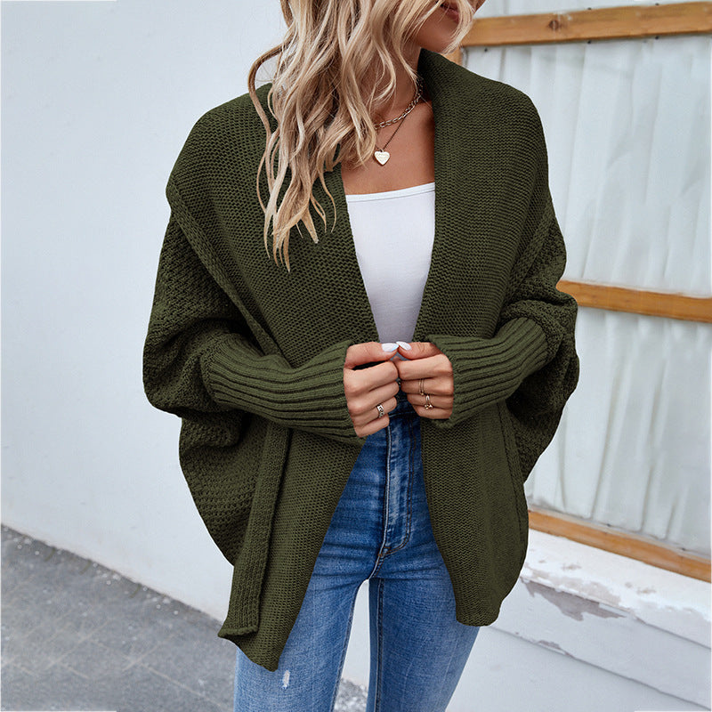 Zadie | Women’s Loose Knit Bat Sleeve Cardigan