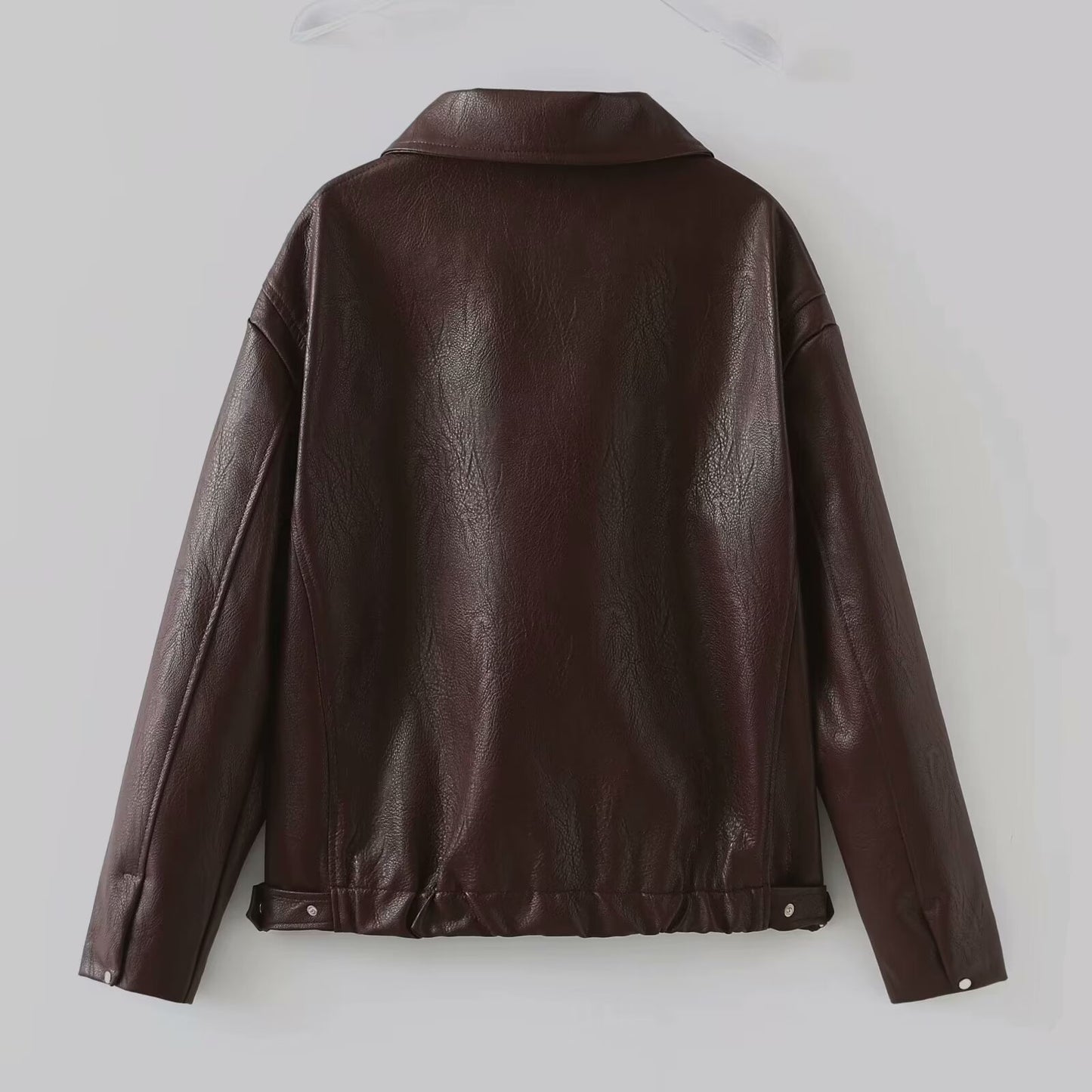 Amara | Women’s Faux Leather Zipper Jacket