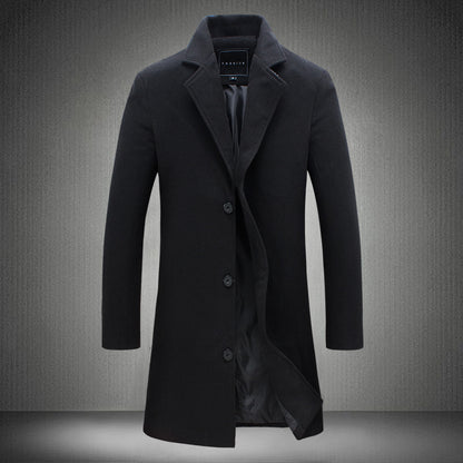 Percy | Men’s Woolen Business Overcoat